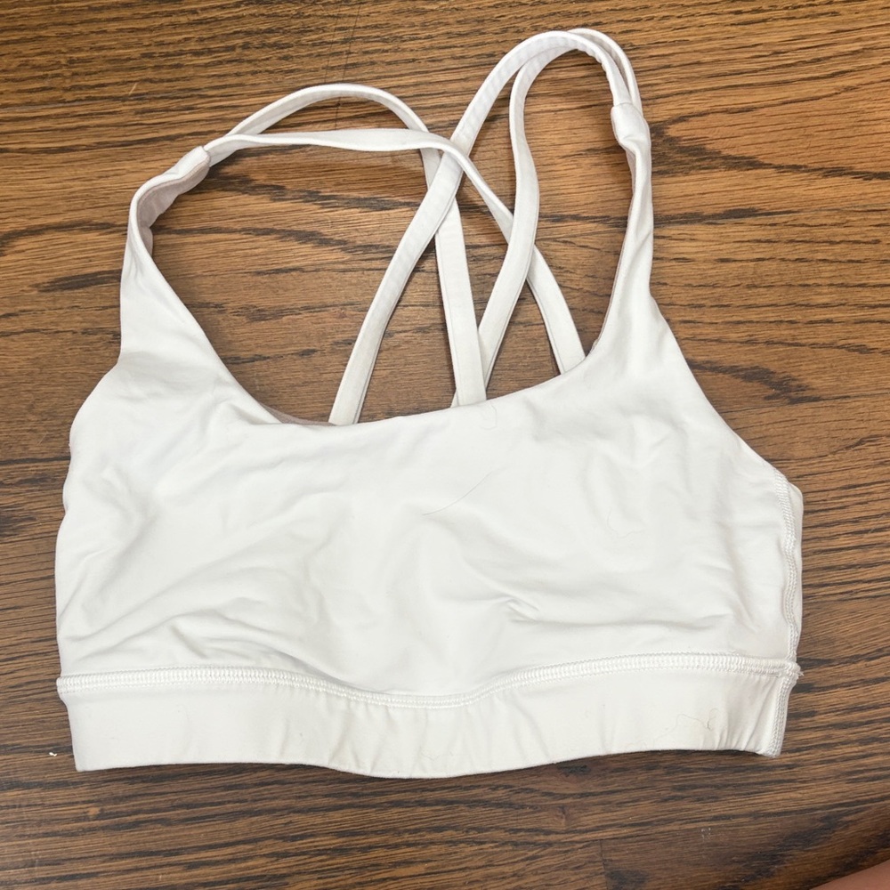lululemon crossover white sports bra